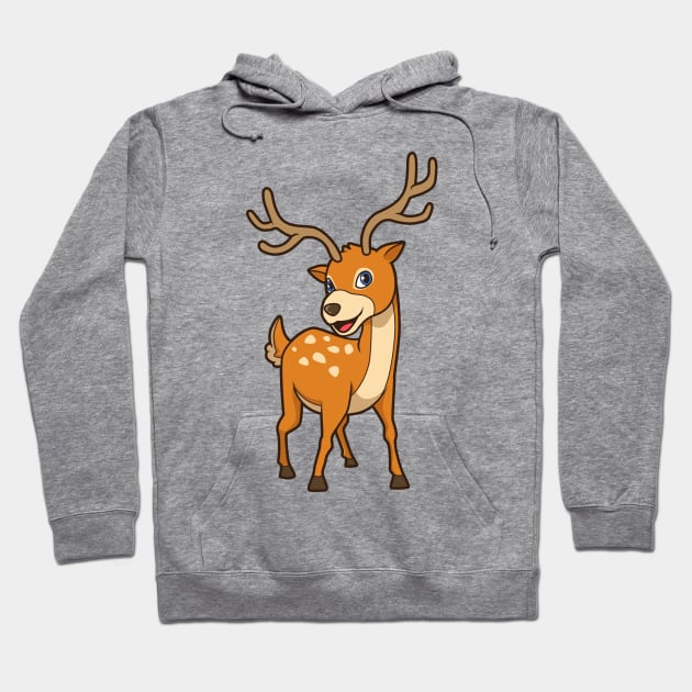 Kawaii deer Hoodie by Modern Medieval Design